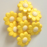 photo: bouton marguerite jaune 12 mm